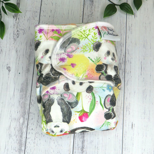 Floral Panda - Newborn Preflat