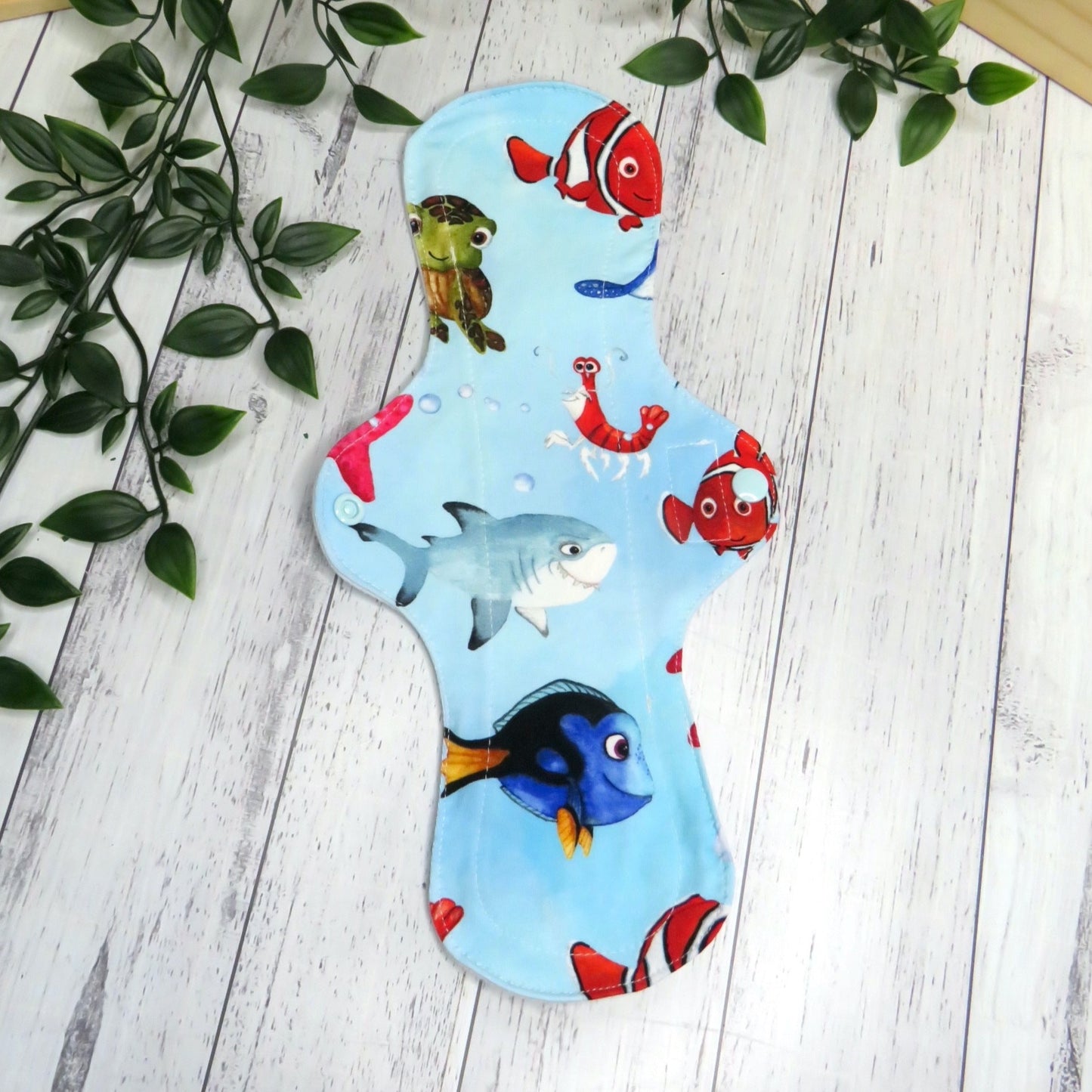 Fish are Friends - Moderate Cloth Pad - 12 Inch - Cotton Lycra