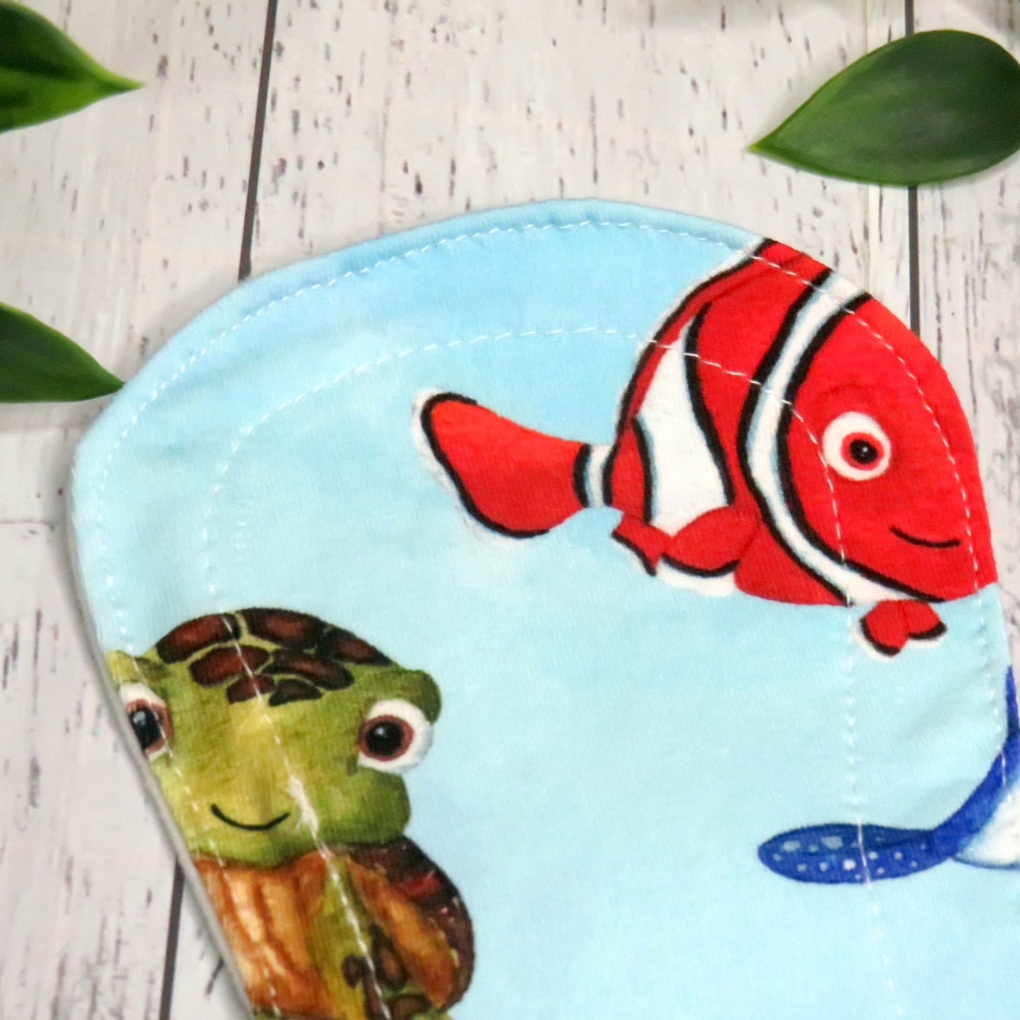 Fish are Friends - Moderate Cloth Pad - 12 Inch - Cotton Lycra