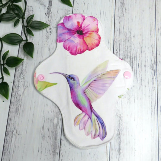 Humming Bird - Moderate Cloth Pad - 8 Inch - Cotton Lycra