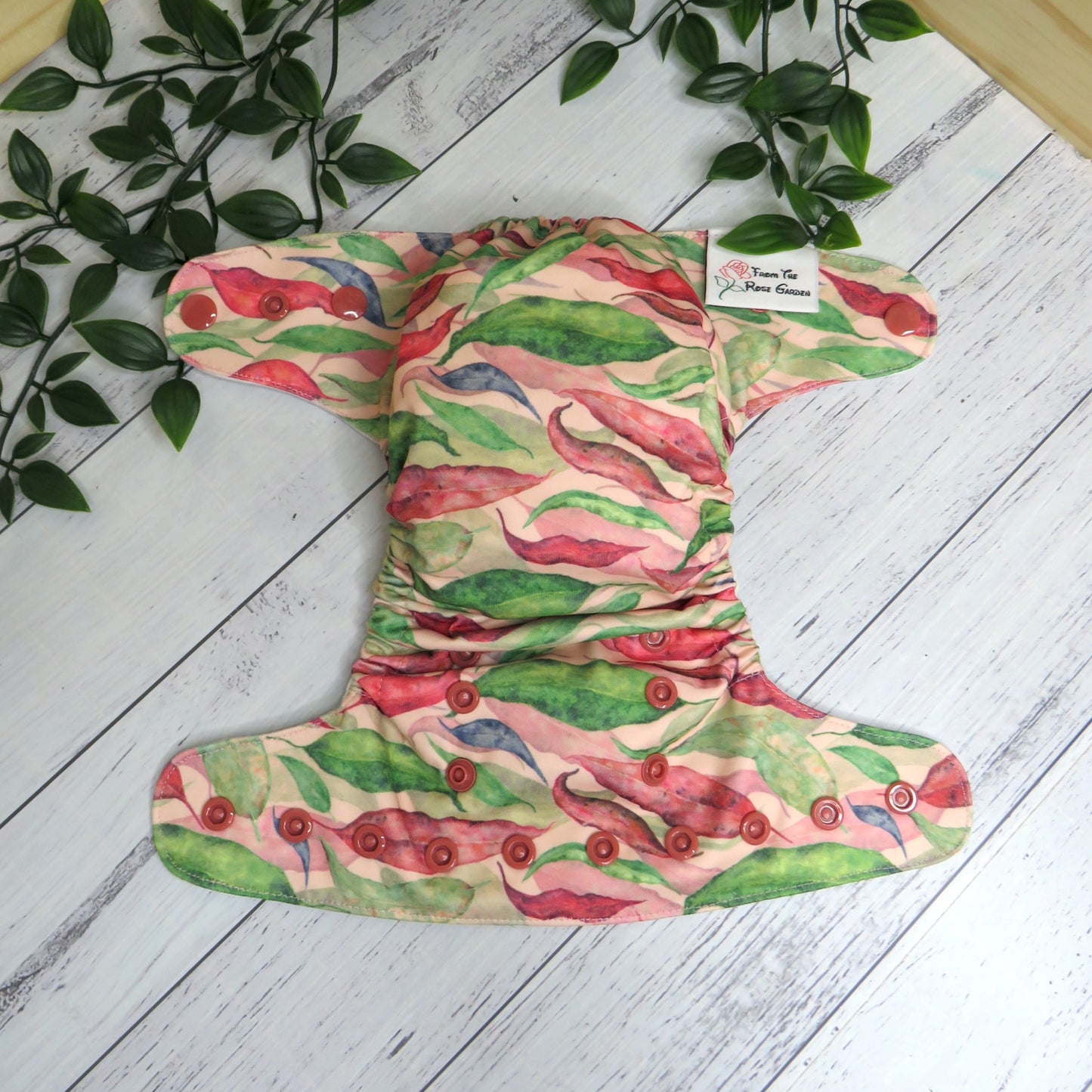 Red Gum Leaves - PUL - Newborn 2.0