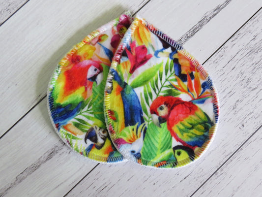 Parrot Family - Breast Pads - Minky