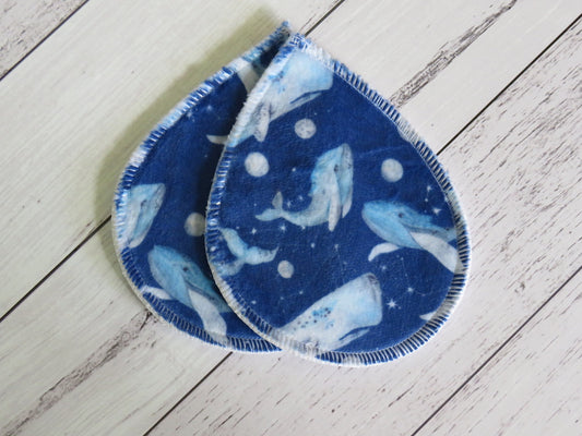 Whales Above - Breast Pads - Minky