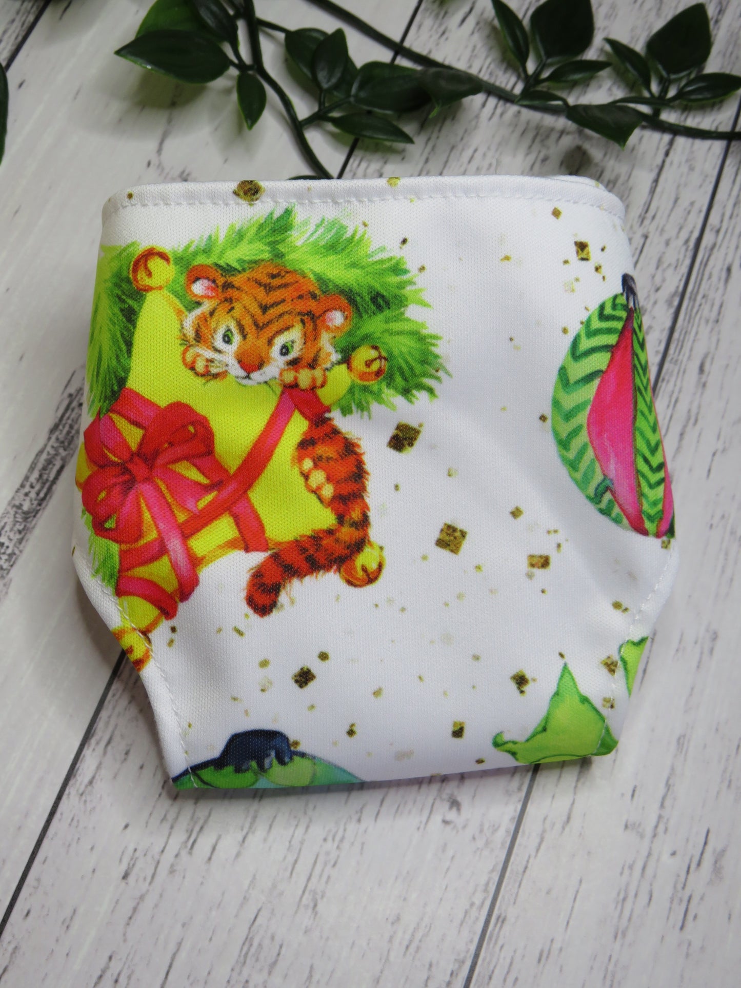 Christmas Tiger Cub - PUL - Doll Nappy