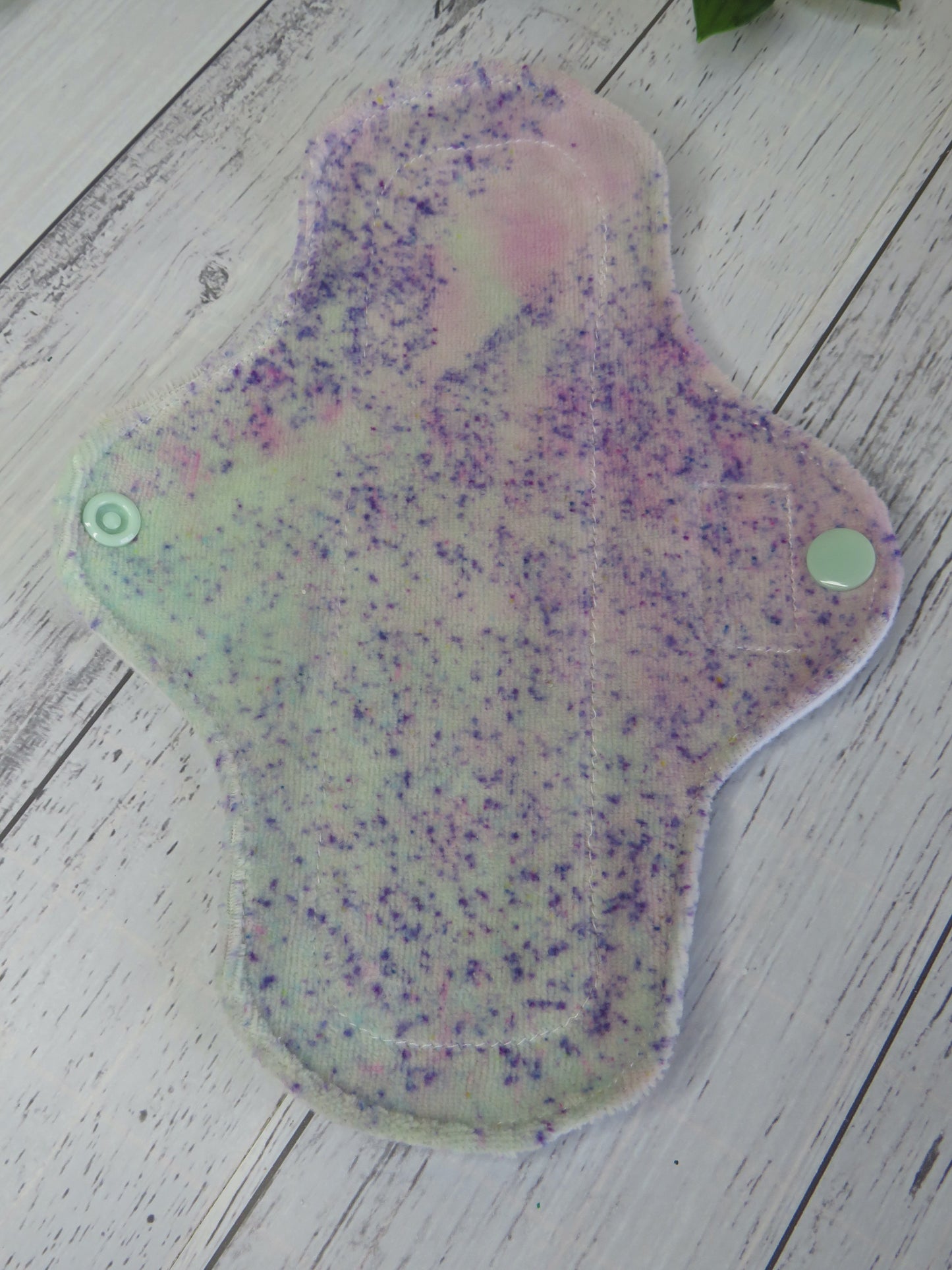 Purple Confetti - Moderate Cloth Pad - 8 Inch - Velour